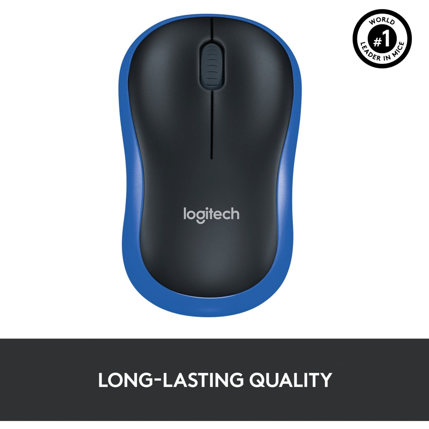 Logitech wireless mouse m185 (blauw, retail)