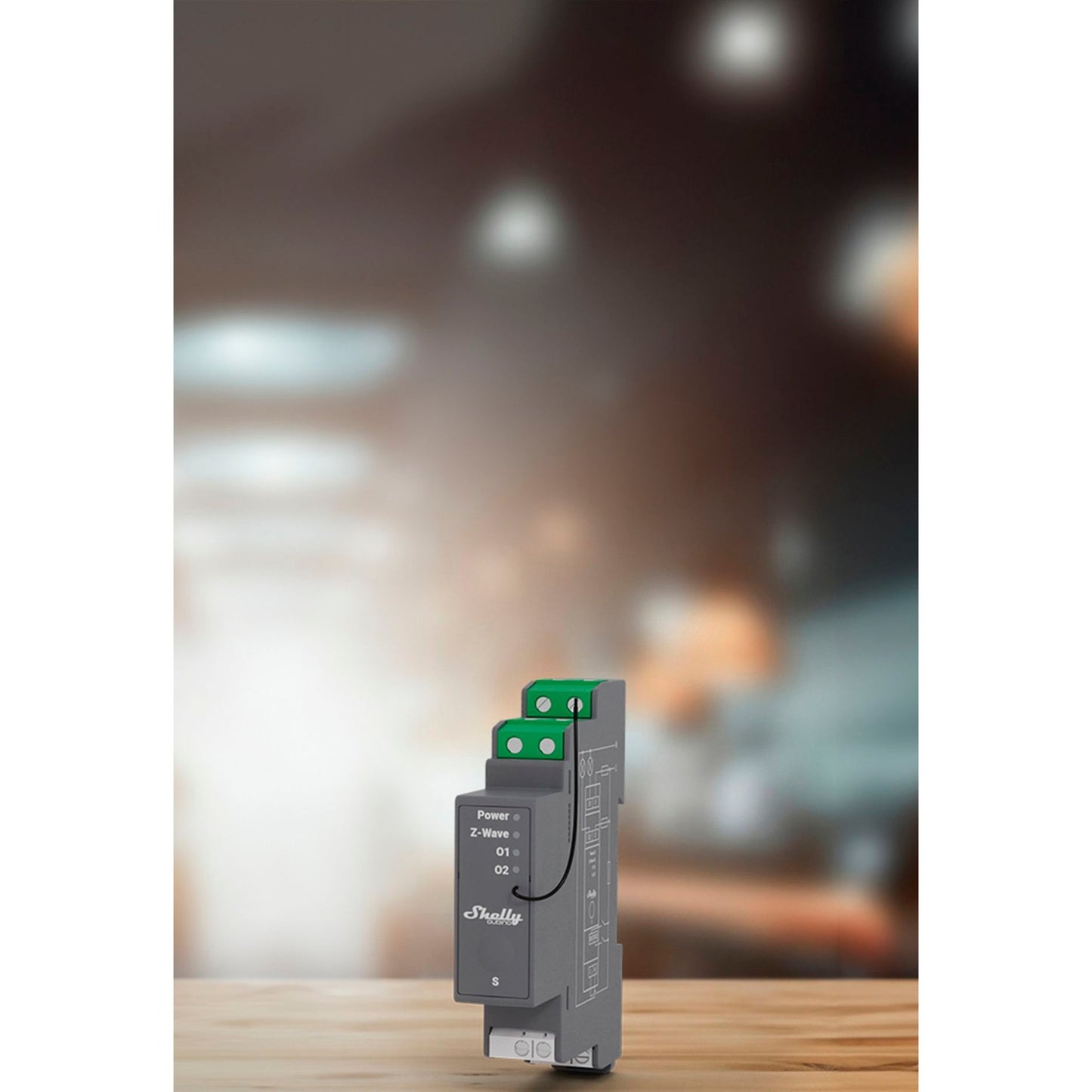 Shelly qubino wave pro 2 relais (grijs)