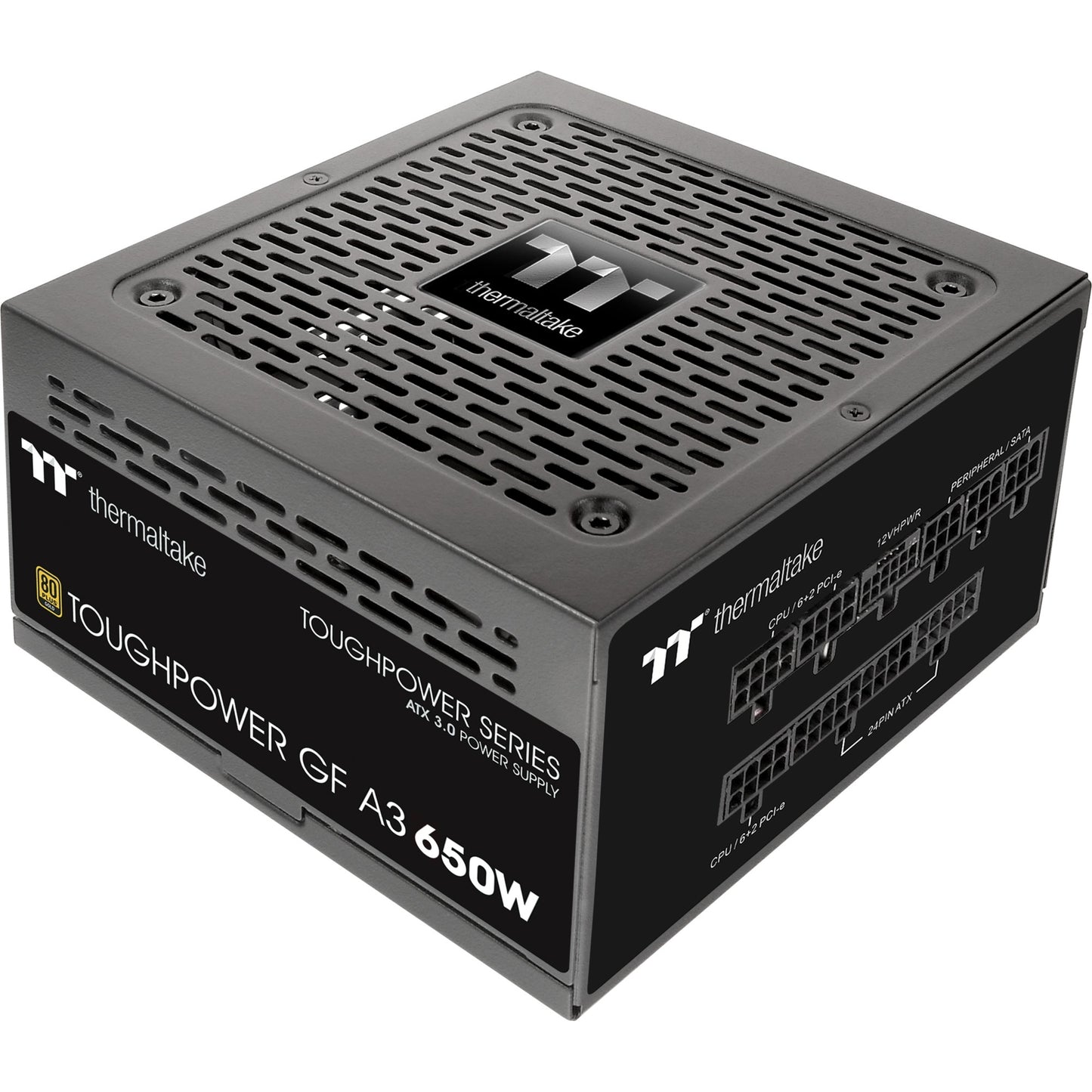 Thermaltake toughpower gf a3 gold - tt premium edition modulaire 650 watt voeding (zwart, 4x pcie)