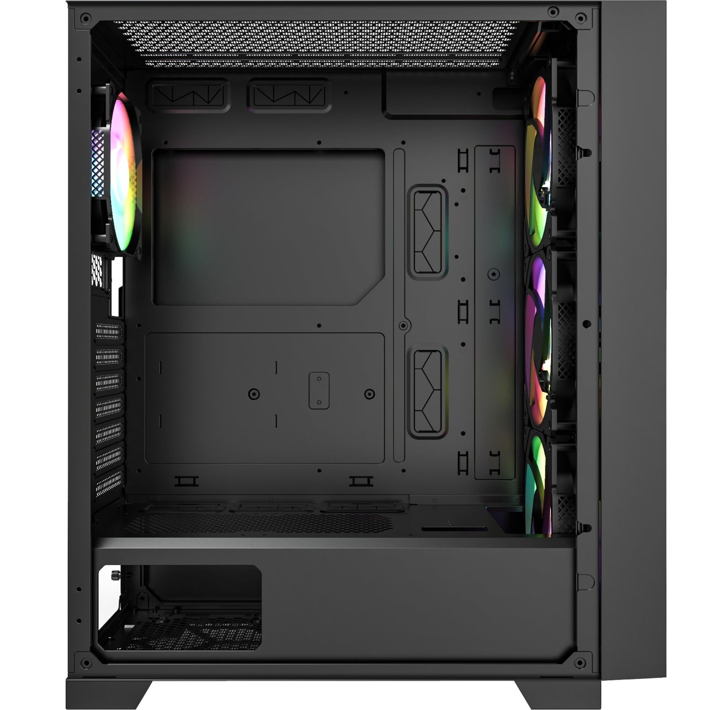 Montech air 1000 premium midi tower behuizing (zwart | 3x usb-a | tempered glass)
