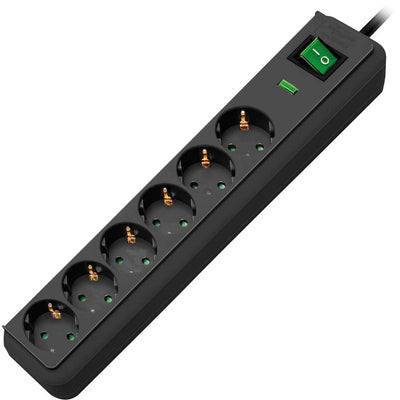 Brennenstuhl eco-line 13500a +surge protection 6x stekkerdoos (antraciet, 1159700015, voor 6 stekkers)