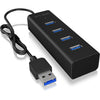 Icy box ib-hub1409-u3 4-port usb-hub (zwart)