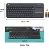 Logitech k400 plus toetsenbord (antraciet, eu lay-out (qwerty))