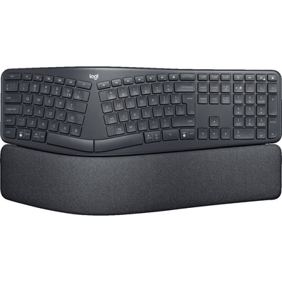 Logitech k860 ergo keyboard (zwart, 100%, bluetooth, us international iso)