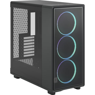 Fractal design epoch xl tg rgb midi tower behuizing (zwart | 2x usb-a | 1x usb-c | rgb | tempered glass)