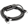 Club 3d usb-c naar 2x usb-c splitterkabel (zwart, 1,83 meter, max. 100 w)