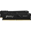 Kingston fury beast 16 gb ddr4-3600 (2x 8 gb) werkgeheugen (zwart, kf436c17bbk2 16, xmp 2.0)