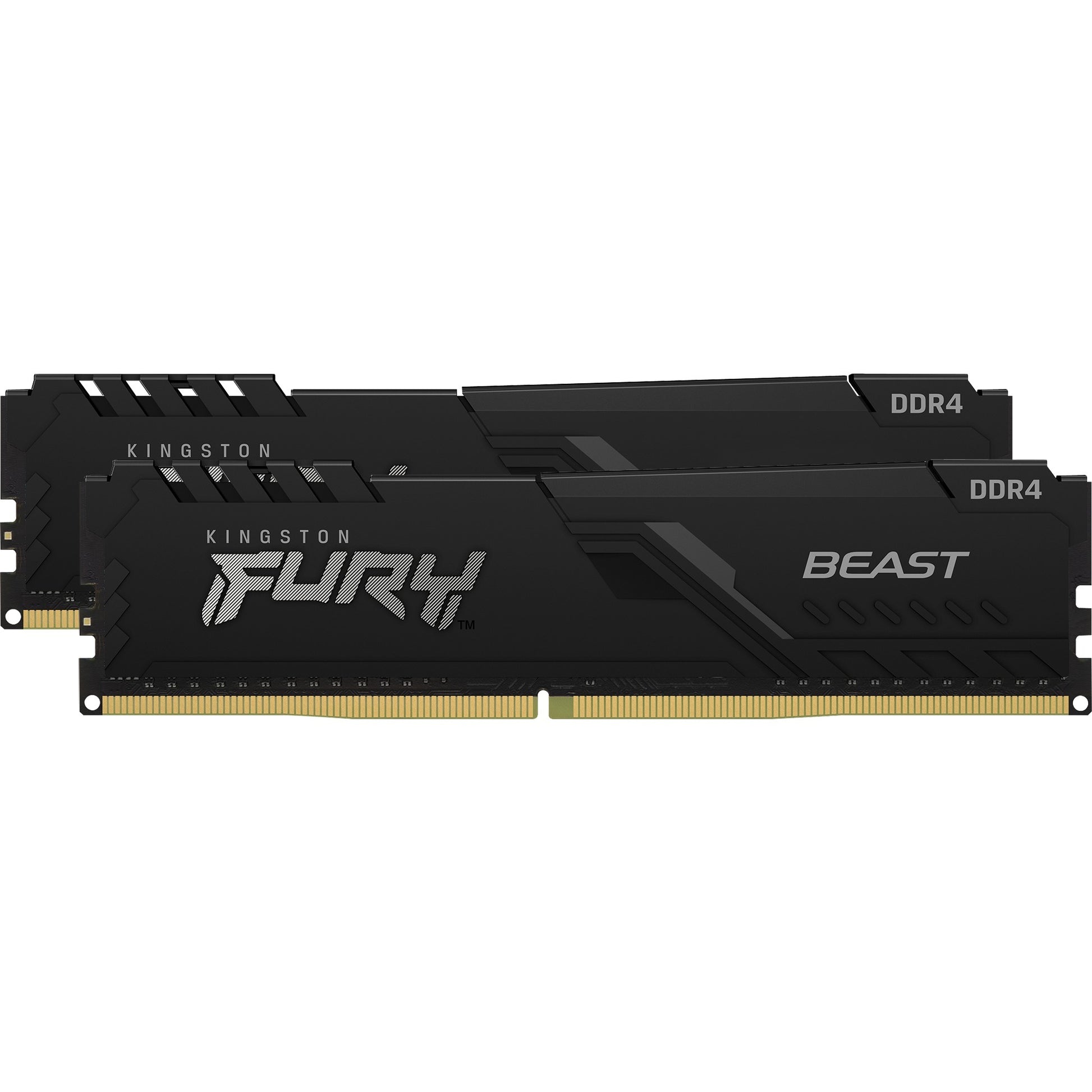 Kingston fury beast 16 gb ddr4-3600 (2x 8 gb) werkgeheugen (zwart, kf436c17bbk2 16, xmp 2.0)