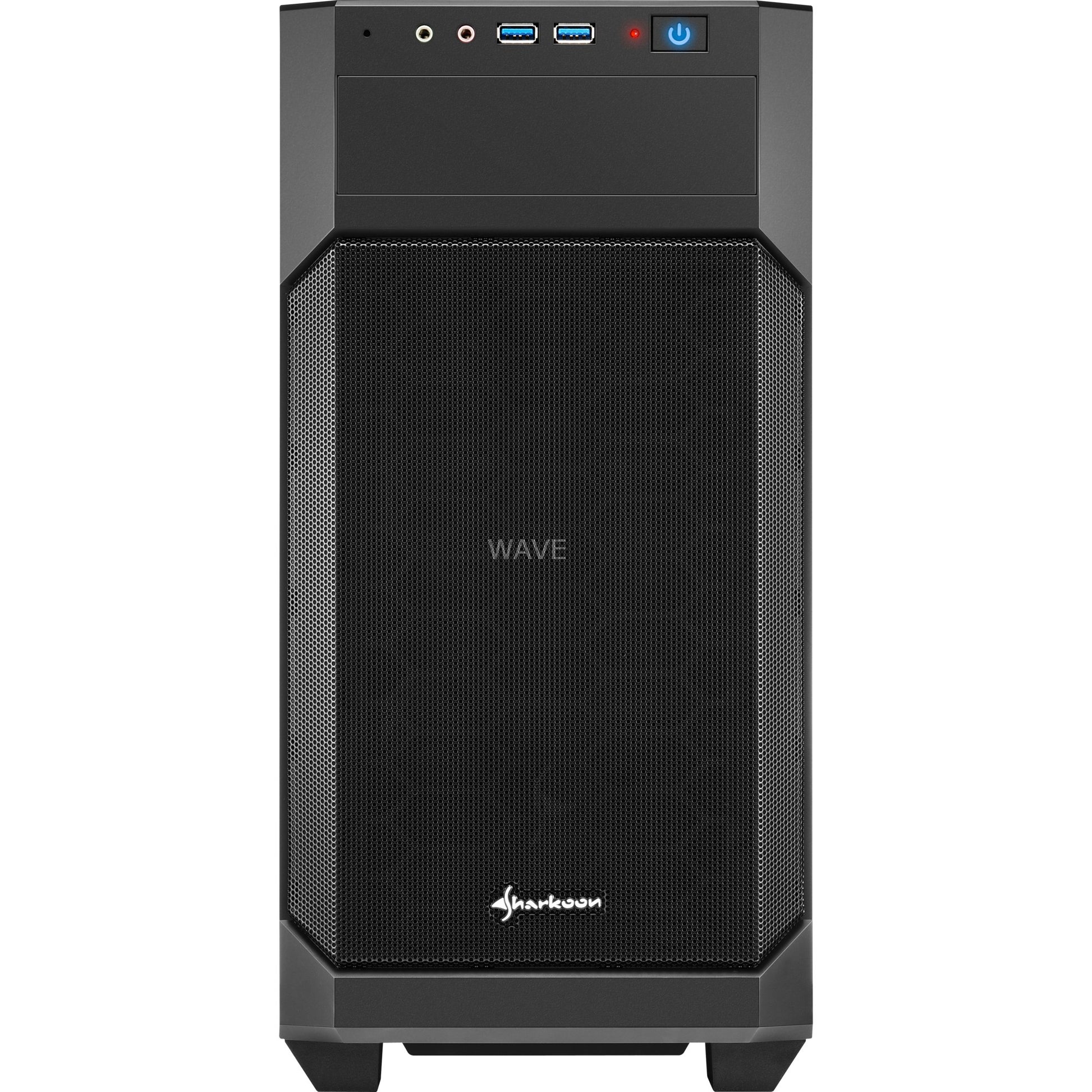 Sharkoon v1000 midi tower behuizing (zwart | 2x usb-a)