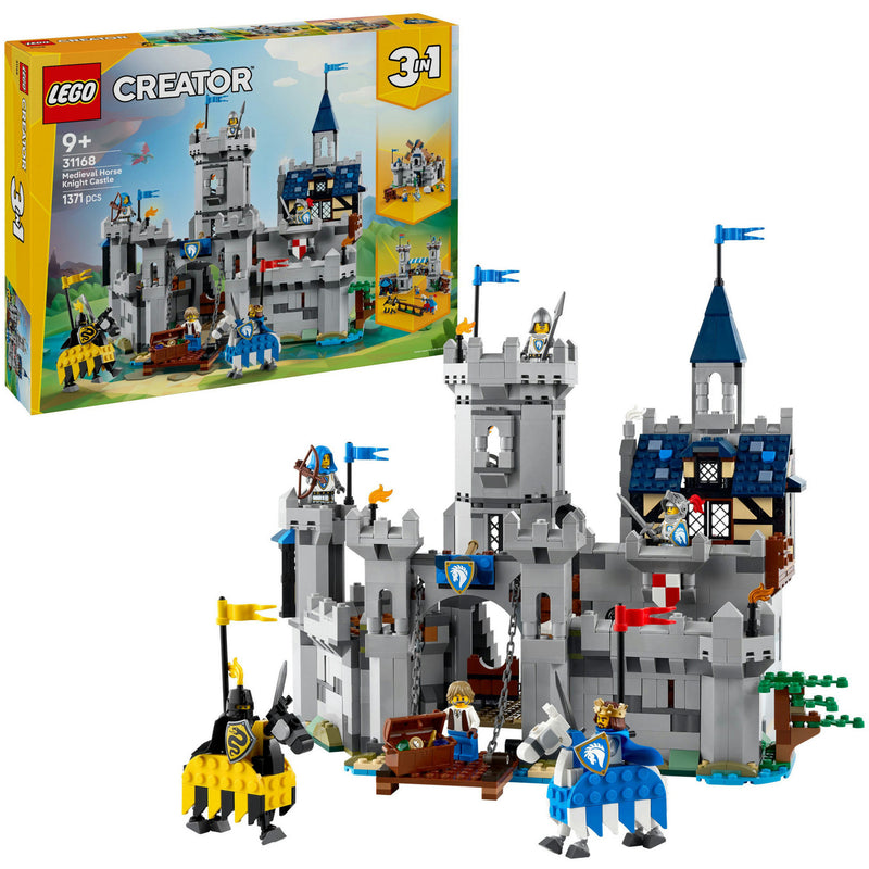 Lego creator 3-in-1 - middeleeuws kasteel met ridders te paard constructiespeelgoed (31168)