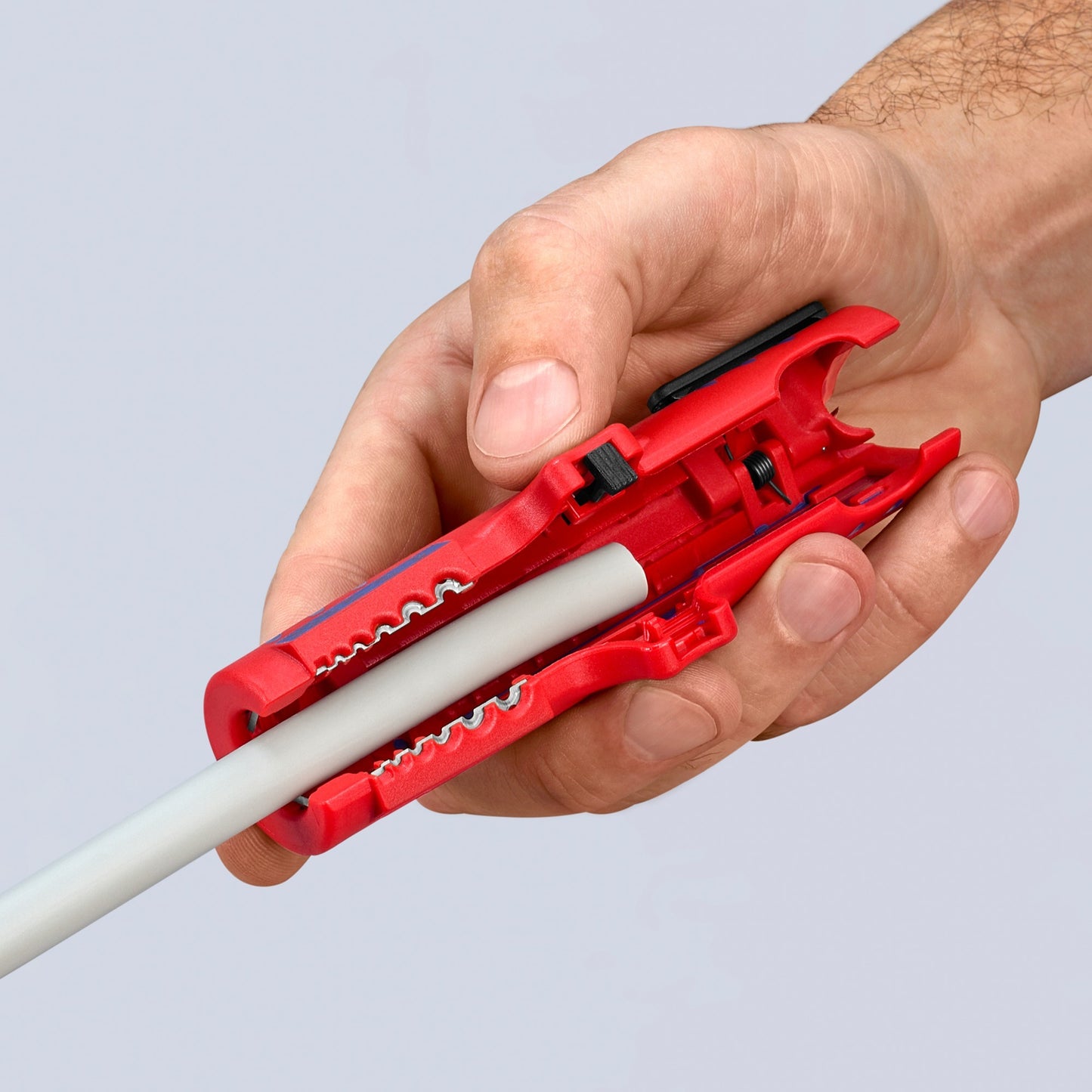 Knipex universele kabelstripper 1685125sb kabelstrip- ontmantelingsgereedschap (rood blauw)