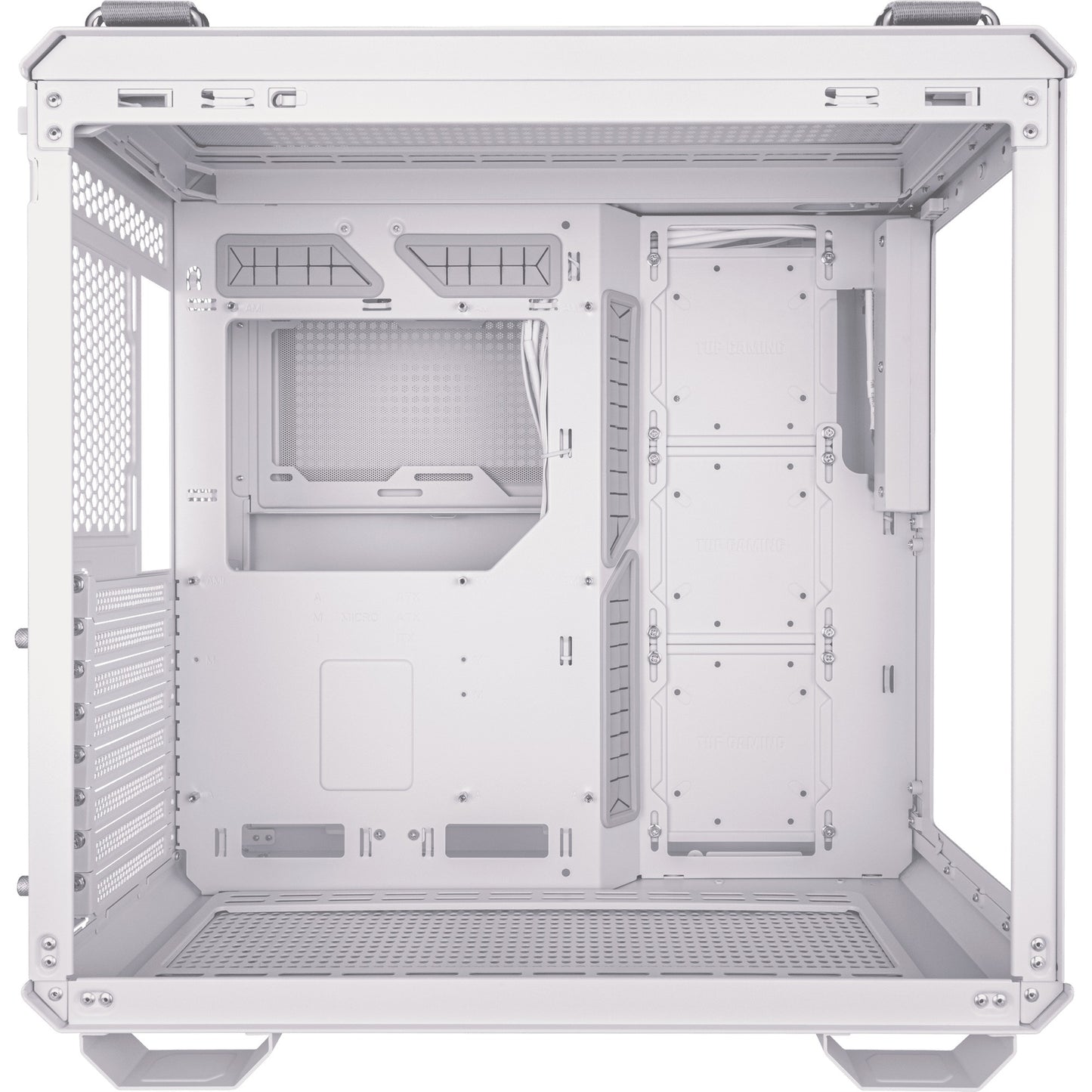 Asus tuf gaming gt502 midi tower behuizing (wit | 2x usb-a | 1x usb-c | tempered glass)