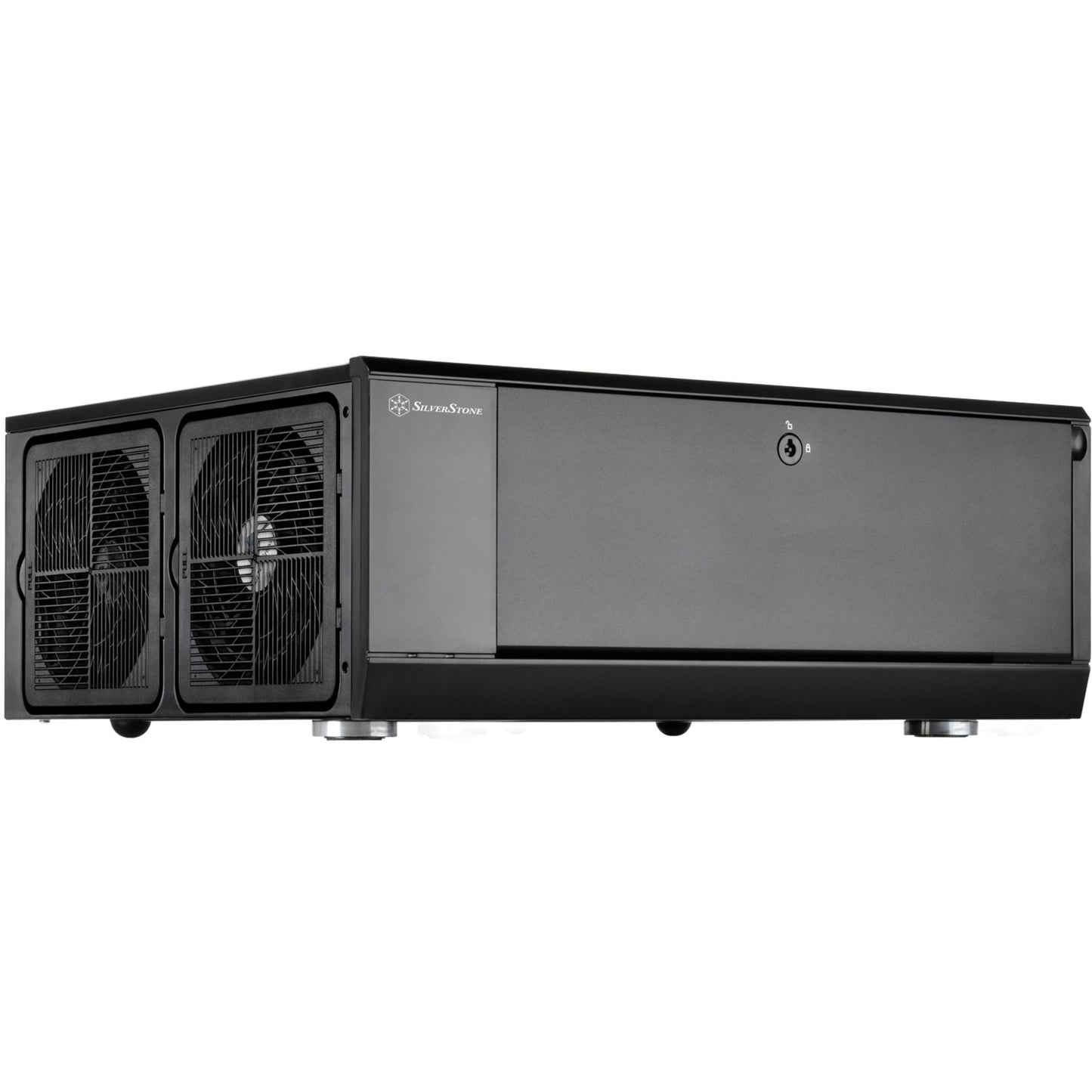 Silverstone sst-gd10b htpc behuizing (zwart | 2x usb-a)