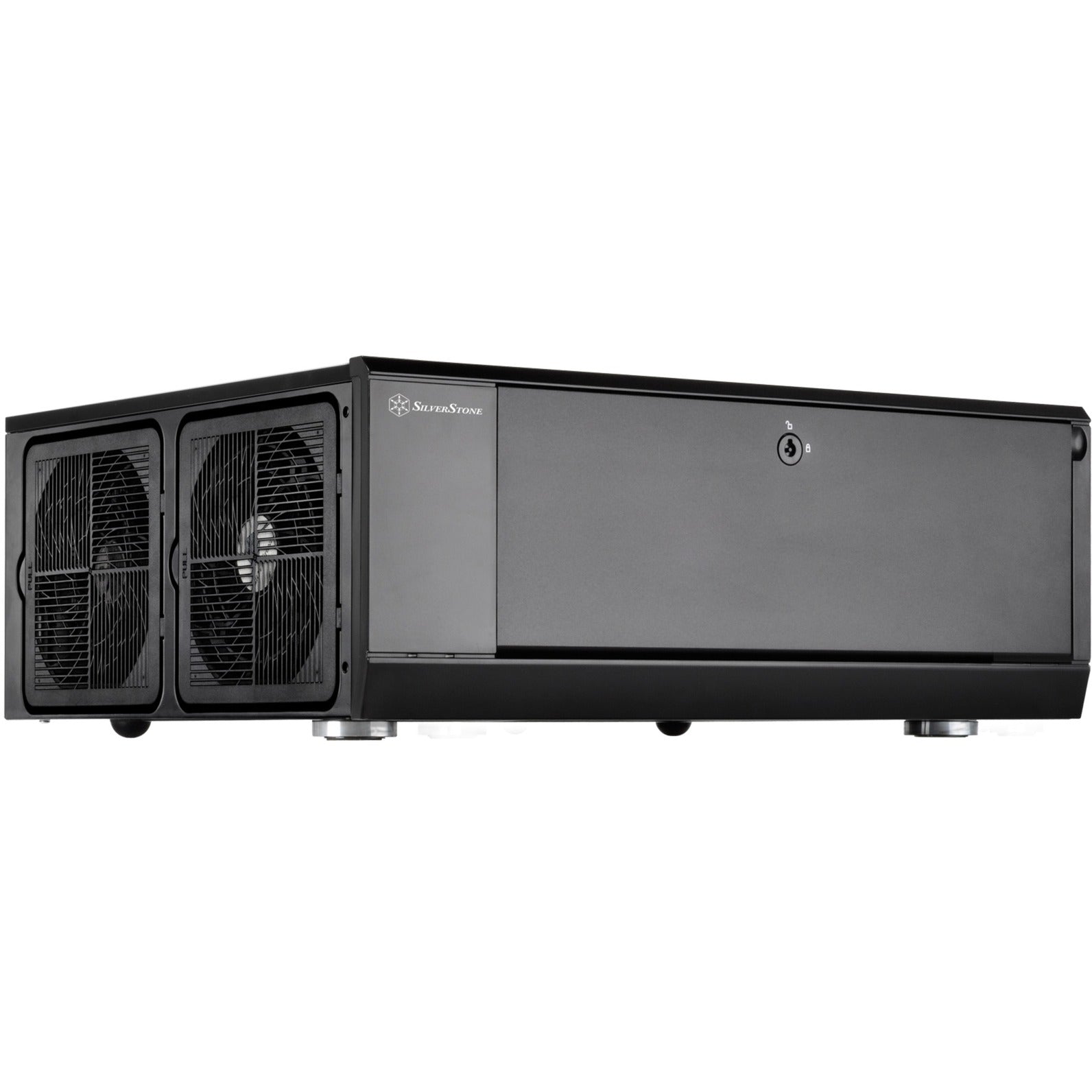 Silverstone sst-gd10b htpc behuizing (zwart | 2x usb-a)