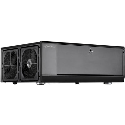 Silverstone sst-gd10b htpc behuizing (zwart | 2x usb-a)