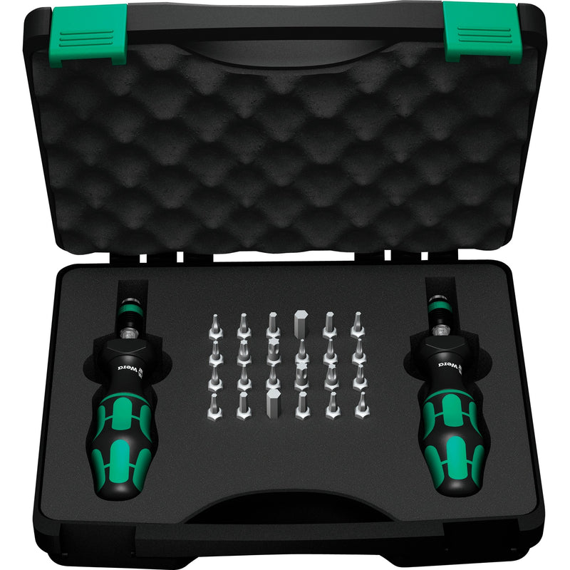 Wera 7440 41 kraftform momentschroevendraaier-set 0,3-3,0 nm (zwart groen, 26‑delig)