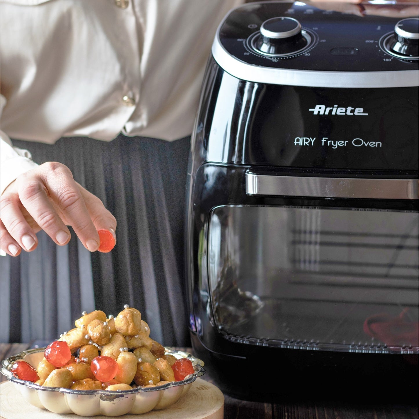 Ariete airy fryer oven 4619 00 heteluchtfriteuse (zwart, 11 liter)