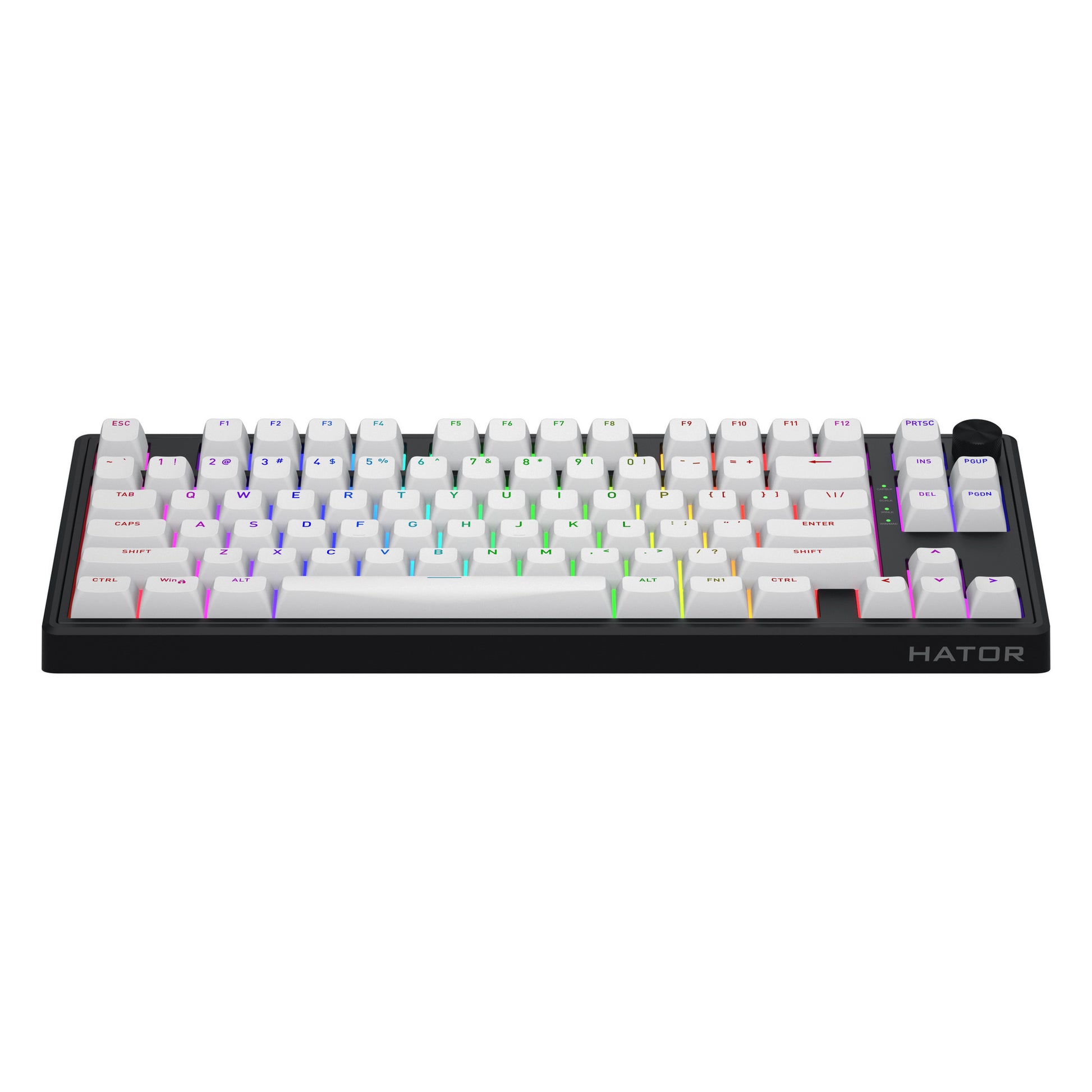 Hator skyfall mag ultra 8k rgb mechanisch gaming toetsenbord (zwart, us lay-out (qwerty), hator aurum ice, 80% (tkl), rgb, double-shot pbt, hot-swap)