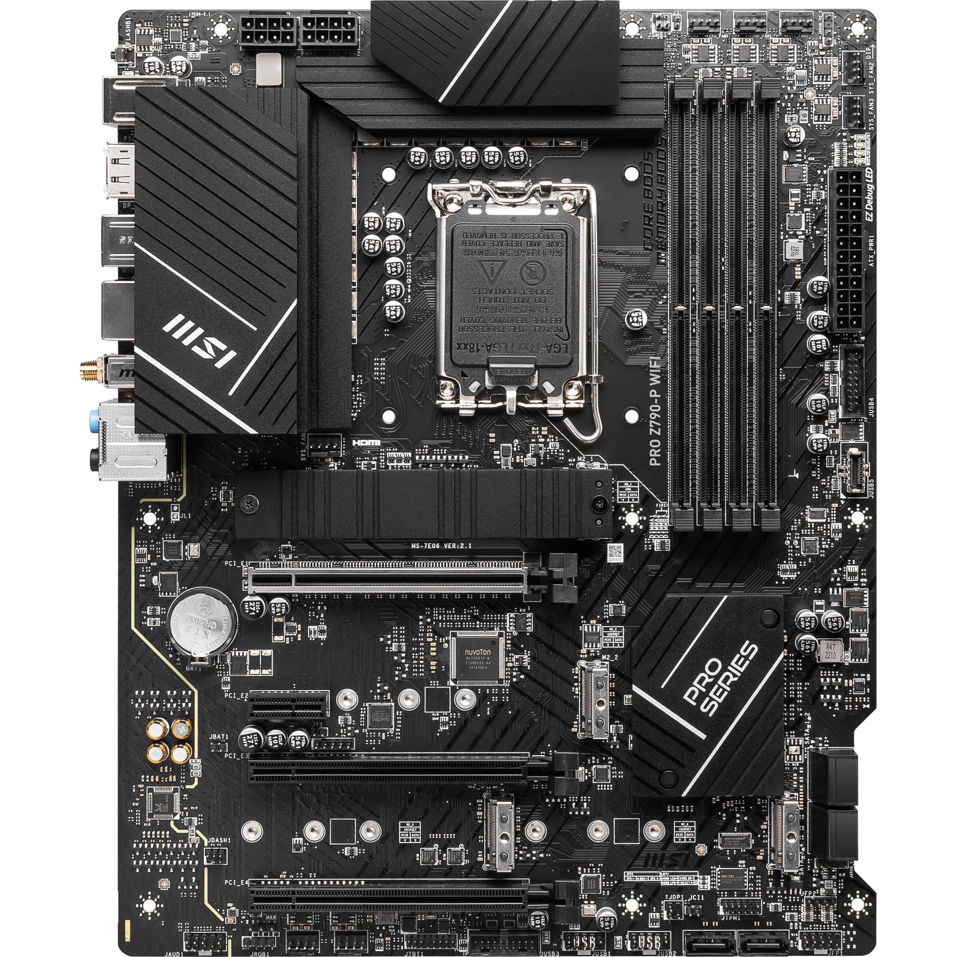 Msi pro z790-p wifi socket 1700 moederbord (zwart, raid, 2.5 gb-lan, wi-fi 6e, bt, sound, atx)