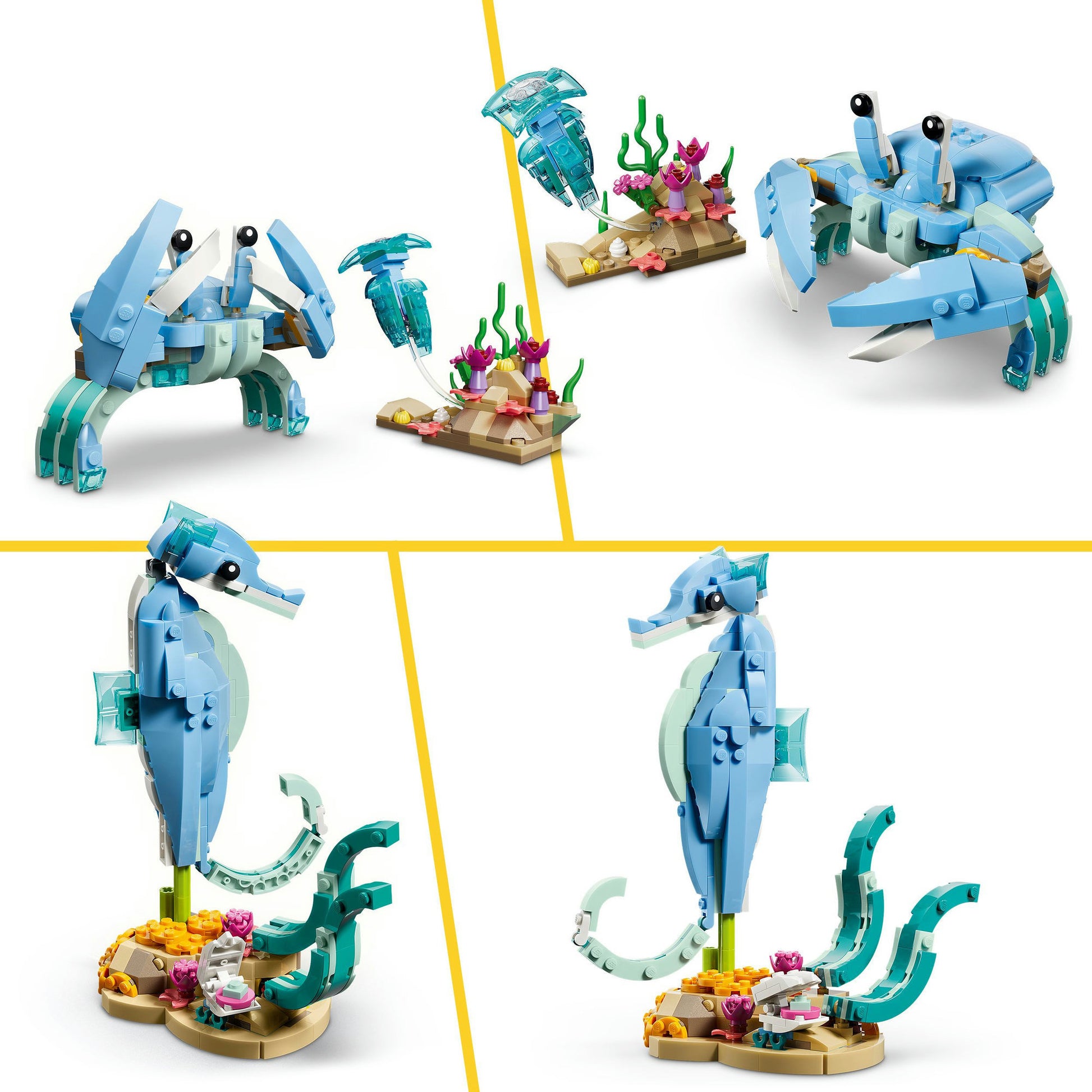 Lego creator 3-in-1 - zeedieren: prachtige dolfijnen constructiespeelgoed (31385)