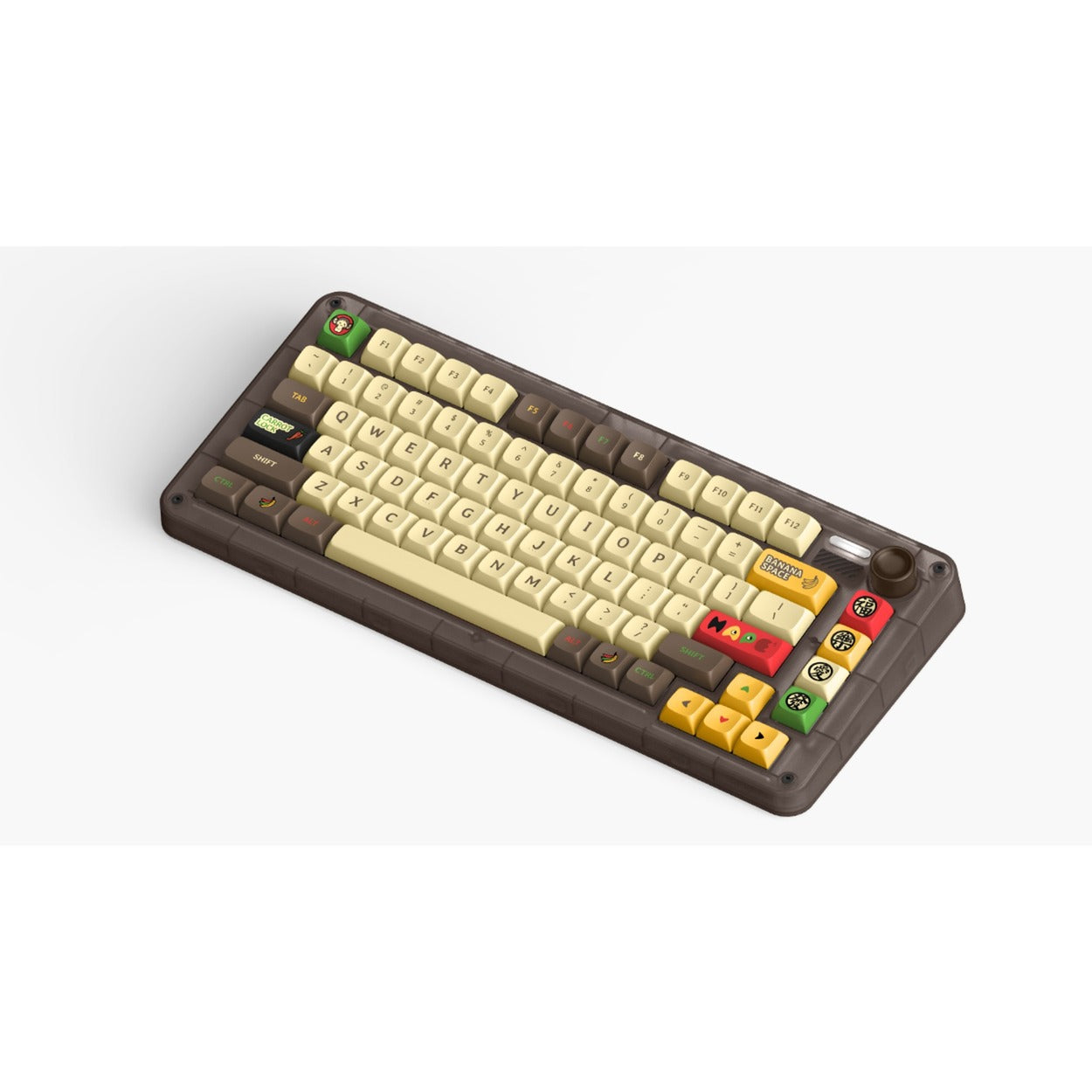 Iqunix zx75 happy ape wireless mechanical keyboard (bruin, us lay-out (qwerty), ttc holy panda, 75%, rgb leds, hot-swappable, double-shot pbt, 2.4ghz | bluetooth 5.1 | usb-c)