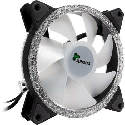 Inter-tech argus rs-071 rgb 120x120x25 case fan (zwart, 120 x 120 x 25 mm, pwm)