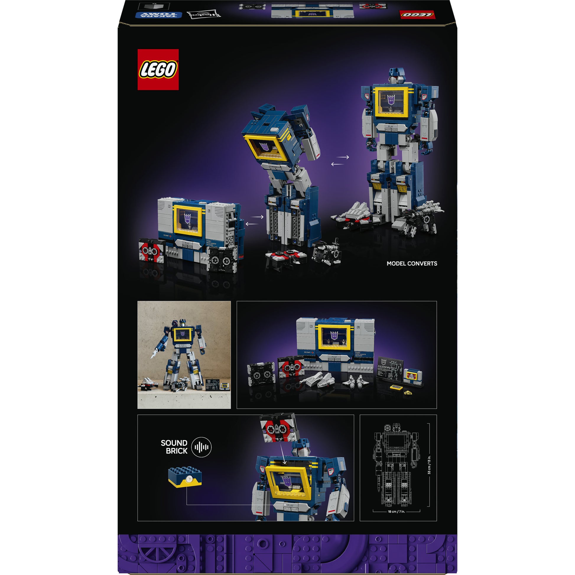 Lego ® icons transformers: soundwave - transformers collectie - 10358