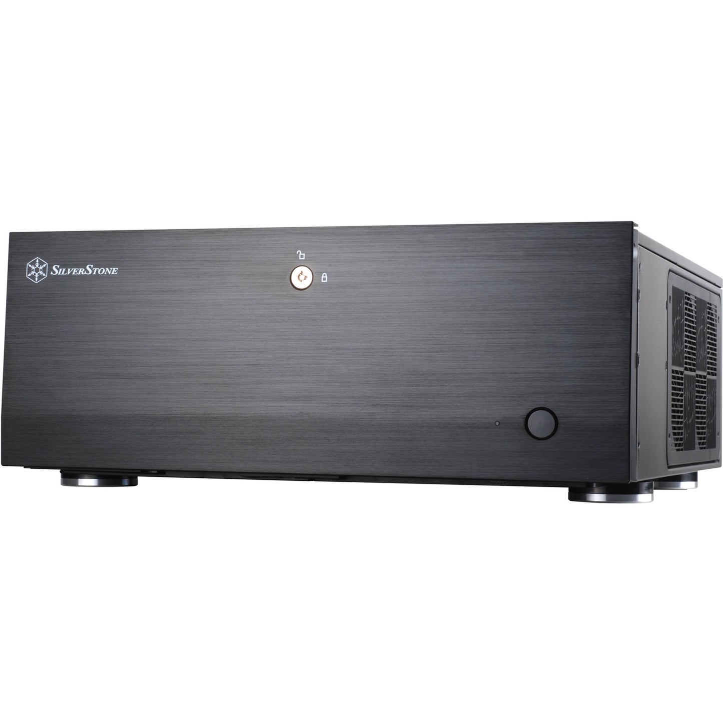 Silverstone grandia gd07b htpc behuizing (zwart | 2x usb-a)