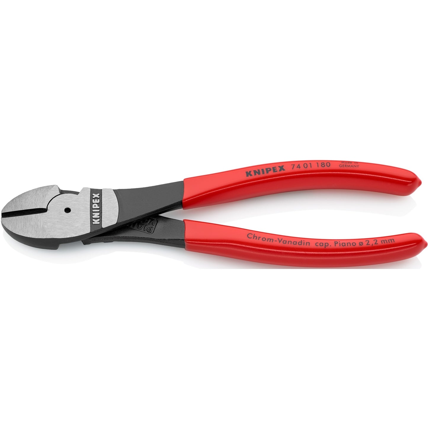 Knipex kracht-zijsnijtang 74 01 180 kniptang (rood)