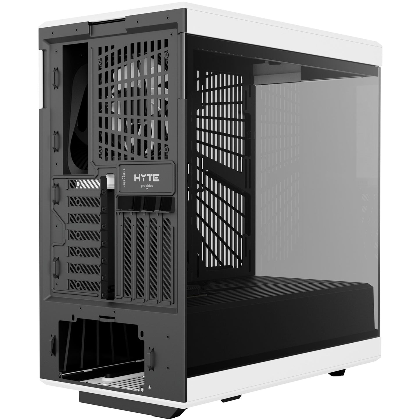 Hyte y40 midi tower behuizing (wit zwart | 2x usb-a | 1x usb-c | tempered glass)