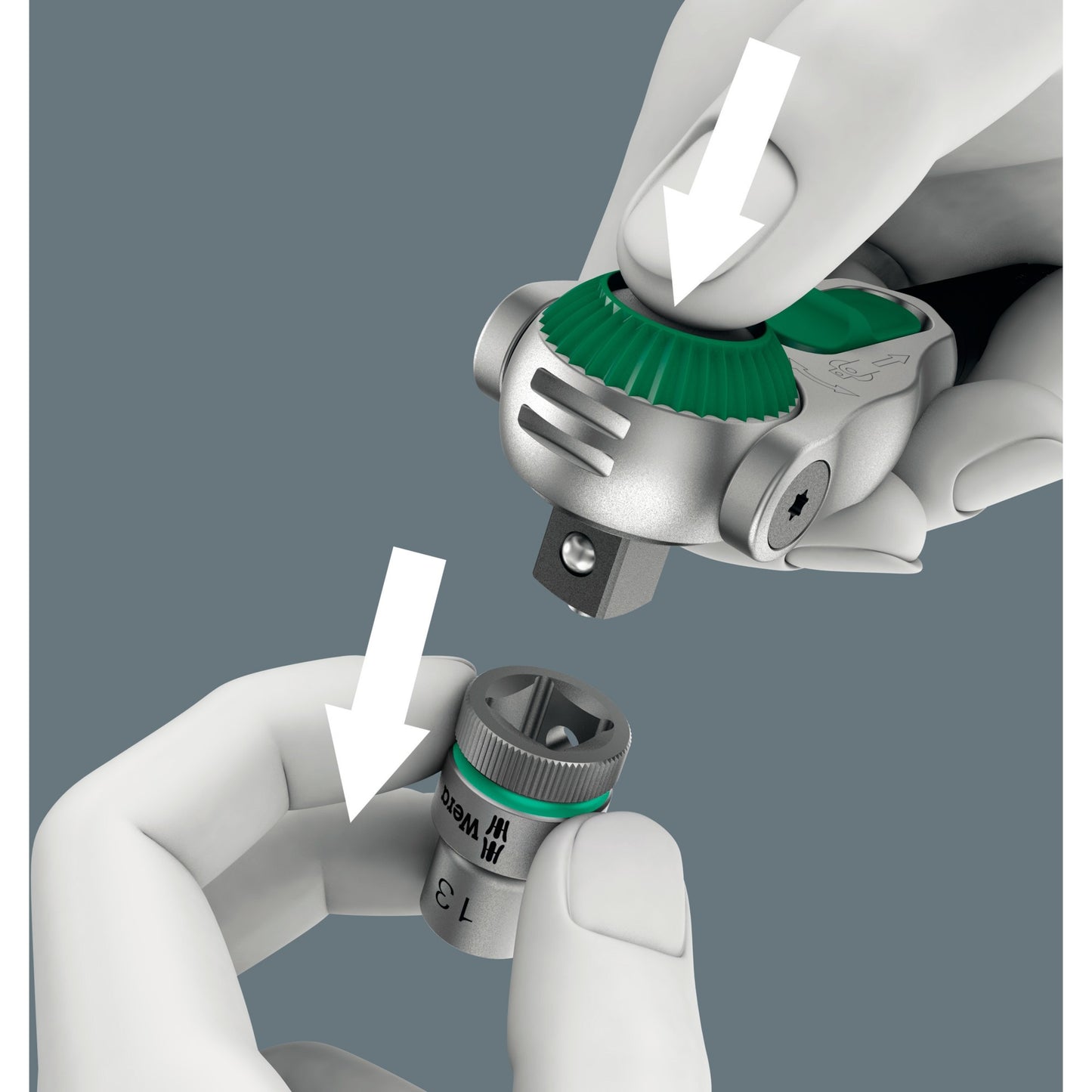 Wera 8100 sc 4 zyklop speed ratelset gereedschapsset (zwart groen, 38-delig, snelheidsratel met draaibare kop)