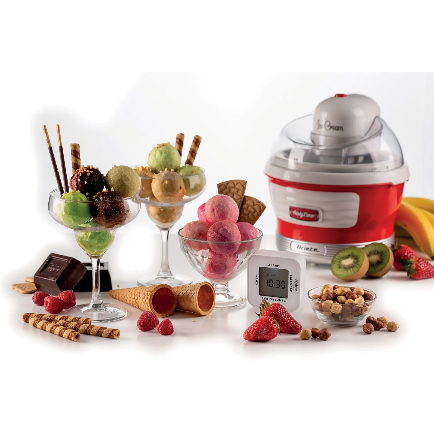 Ariete party time ijsmachine 0643 00 (rood wit)
