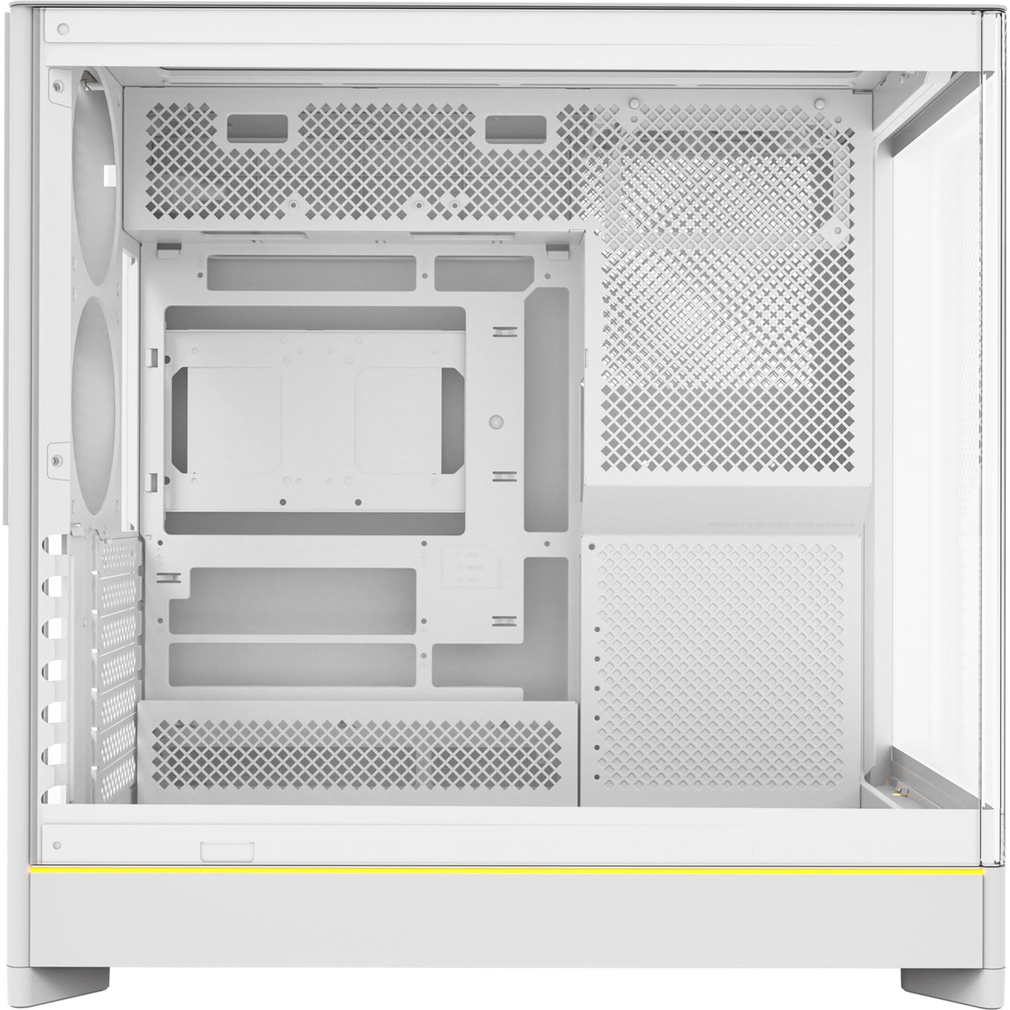 Montech hs02 midi tower behuizing (wit | 2x usb-a | 1x usb-c | rgb | tempered glass)