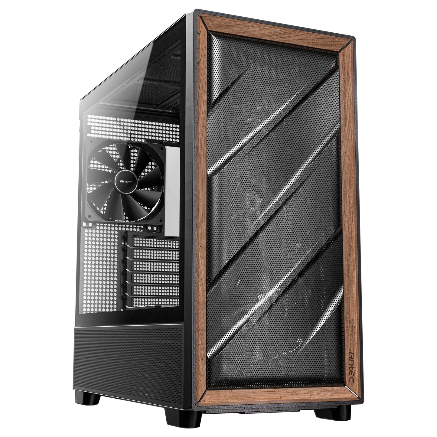 Antec flux midi tower behuizing (zwart | 2x usb-a | 1x usb-c | tempered glass)