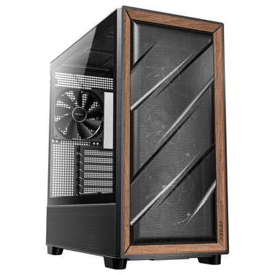 Antec flux midi tower behuizing (zwart | 2x usb-a | 1x usb-c | tempered glass)