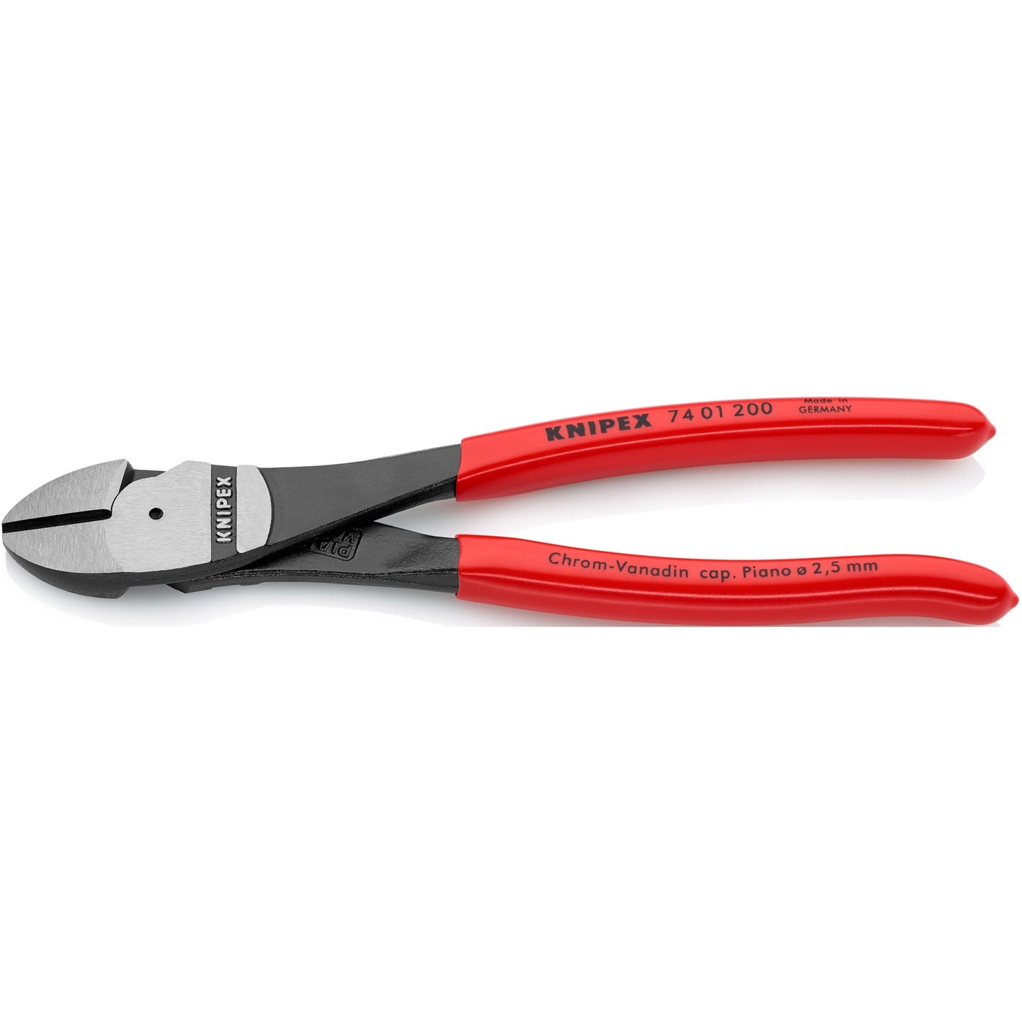 Knipex 74 01 200 kracht-zijsnijtang gepolijst kunststof 200mm