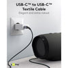 Goobay usb-c snellader nano (65 w) en usb-c textielkabel (zwart, 1 meter)