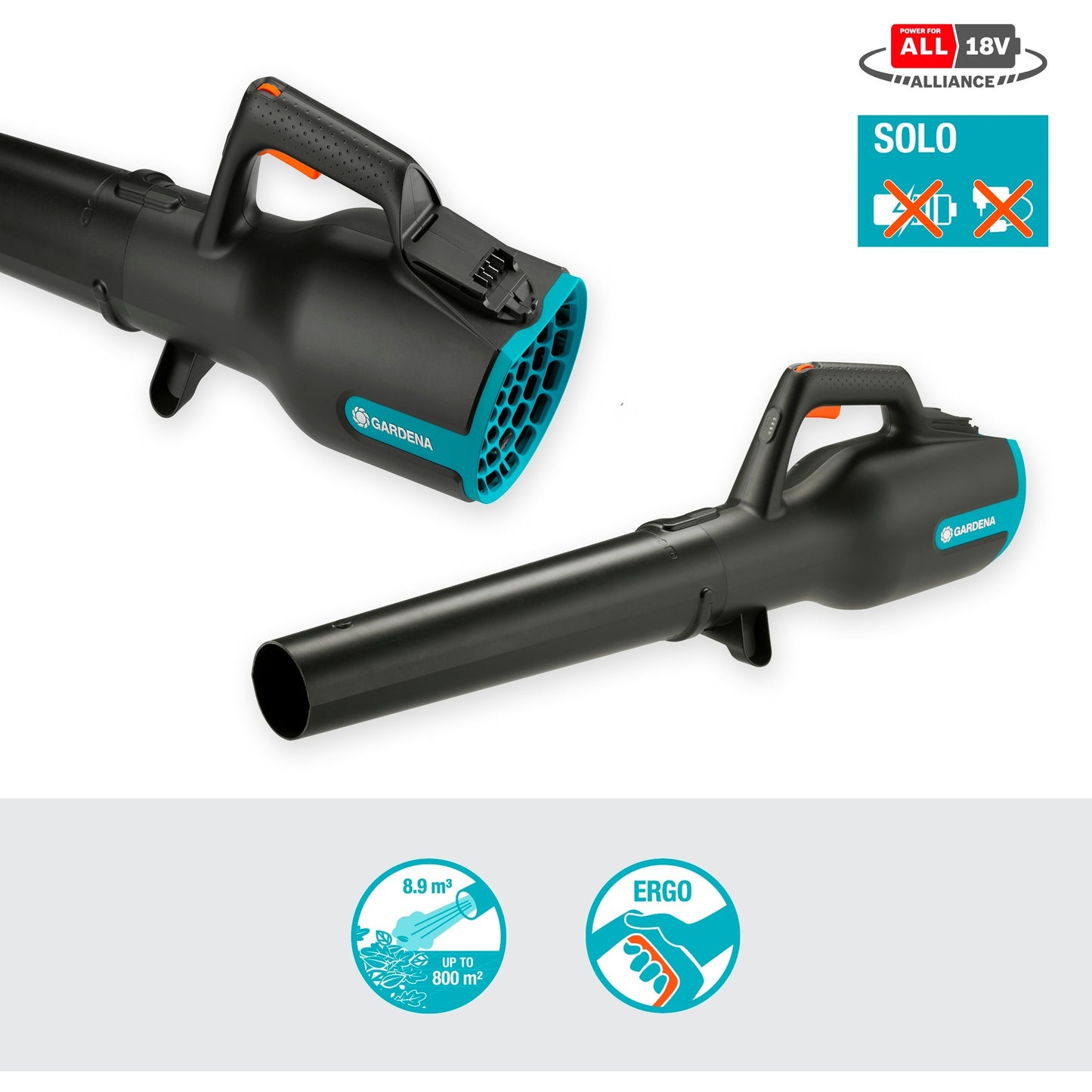 Gardena powerjet accu bladblazer - 18v p4a solo - excl. accu en lader