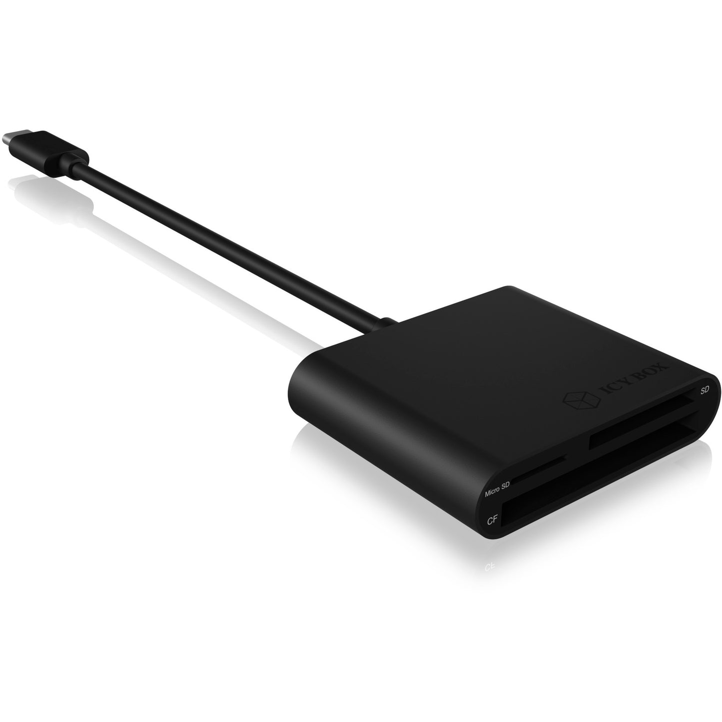 Icy box ib-cr301-c3 kaartlezer (zwart, usb type-c)