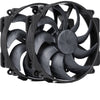 Noctua nf-a14x25r g2 pwm sx2-pp chromax.black case fans (zwart, 2 stuks, 140 x 140 x 25 mm)