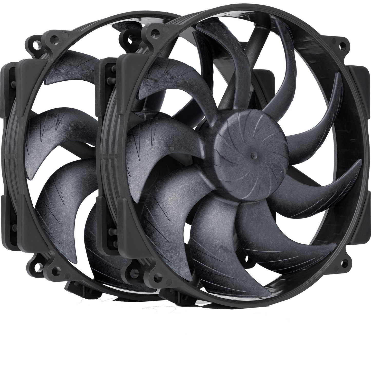 Noctua nf-a14x25r g2 pwm sx2-pp chromax.black case fans (zwart, 2 stuks, 140 x 140 x 25 mm)