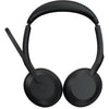 Jabra evolve2 55, uc on-ear headset (zwart, stereo, usb-a, link380a, gecertificeerd voor google meet en zoom)