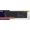 Trust ody ii draadloos toetsenbord (zwart, eu lay-out (qwerty), membraan, stil)