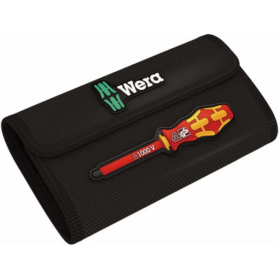 Wera kraftform kompakt vde 16 extra slim 1 tool finder schroevendraaier (rood geel, 16‑delig)