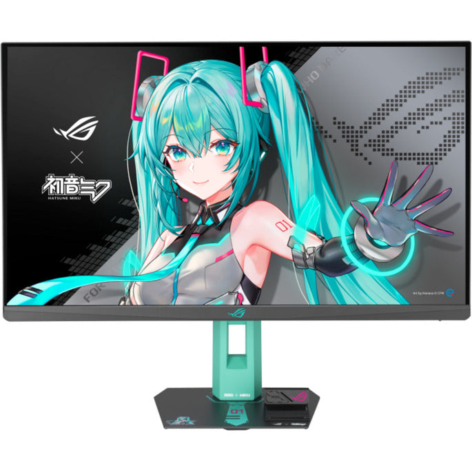 Asus rog strix xg27acmeg-g hatsune miku edition 27 gaming monitor (zwart turquoise, 260 hz, hdmi, displayport, usb-c, amd free-sync)