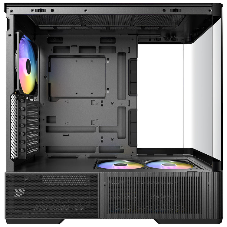 Antec c6 curve argb midi tower behuizing (zwart | 2x usb-a | 1x usb-c | tempered glass)