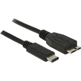 Delock usb-c 3.2 gen 2 naar micro-usb-b 3.2 gen 2 kabel (zwart, 0,5 meter) - afbeelding 2