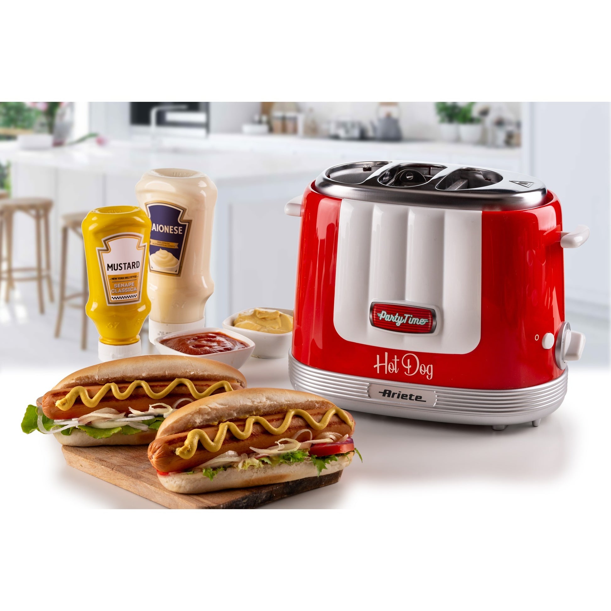 Ariete party time hotdogmaker 0206 00 hot dog maker (rood wit)
