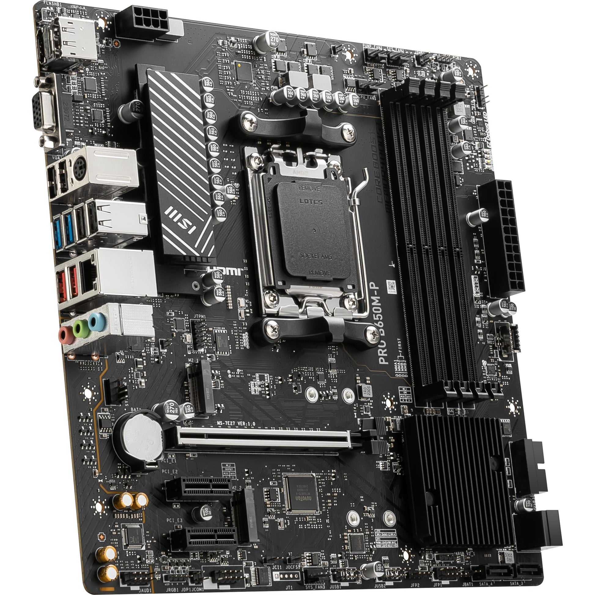Msi pro b650m-p socket am5 moederbord (zwart, raid, 2.5 gb-lan, sound, µatx)
