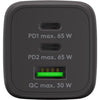 Goobay usb-c snellader nano (65 w) en usb-c textielkabel (zwart, 1 meter)